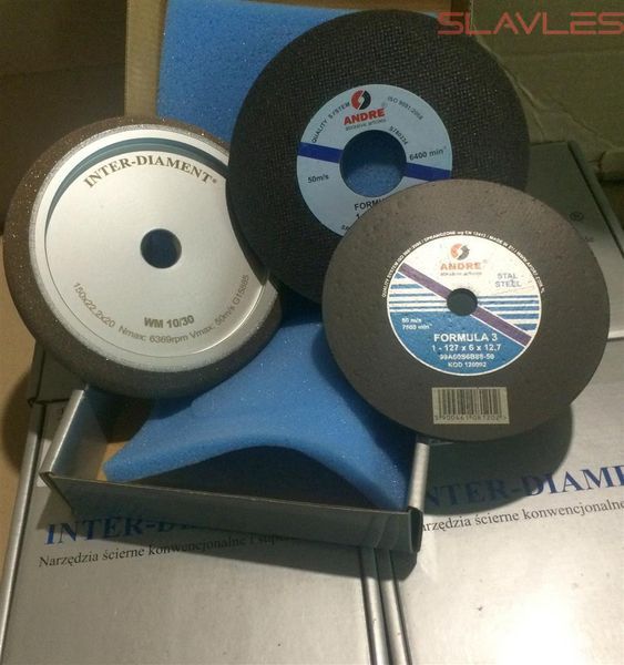 Заточний круг для стрічкових пил по дереву ANDRE ABRASIVE FORMULA 3 150х6х32 мм (99A 60SB) 62121075 фото
