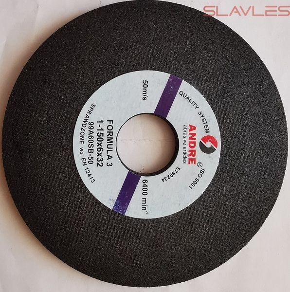 Заточний круг для стрічкових пил по дереву ANDRE ABRASIVE FORMULA 3 150х6х32 мм (99A 60SB) 62121075 фото