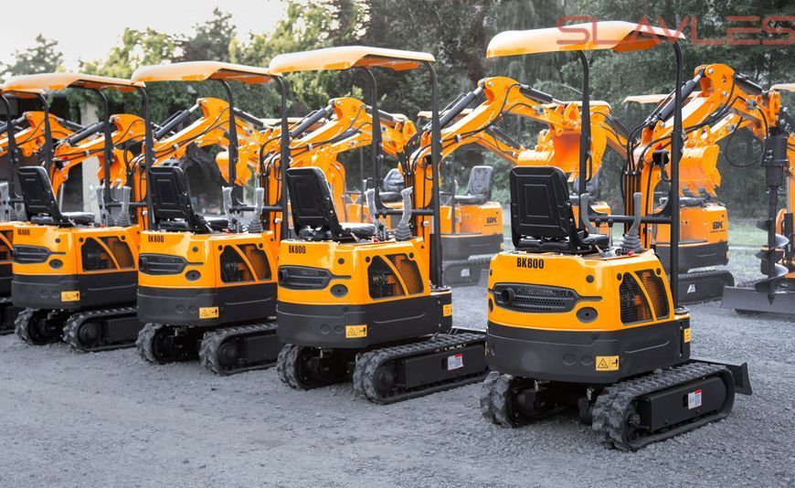 Мини-экскаватор Berger Kraus BK1200ASR с поворотной стрелой, раздвижными гусеницами и ковшом 380 мм BK1200ASR_380 фото